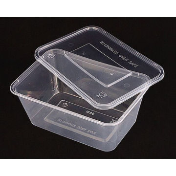 Factory Price Disposable Microwave Clear PP Plastic Rectangular Food Container